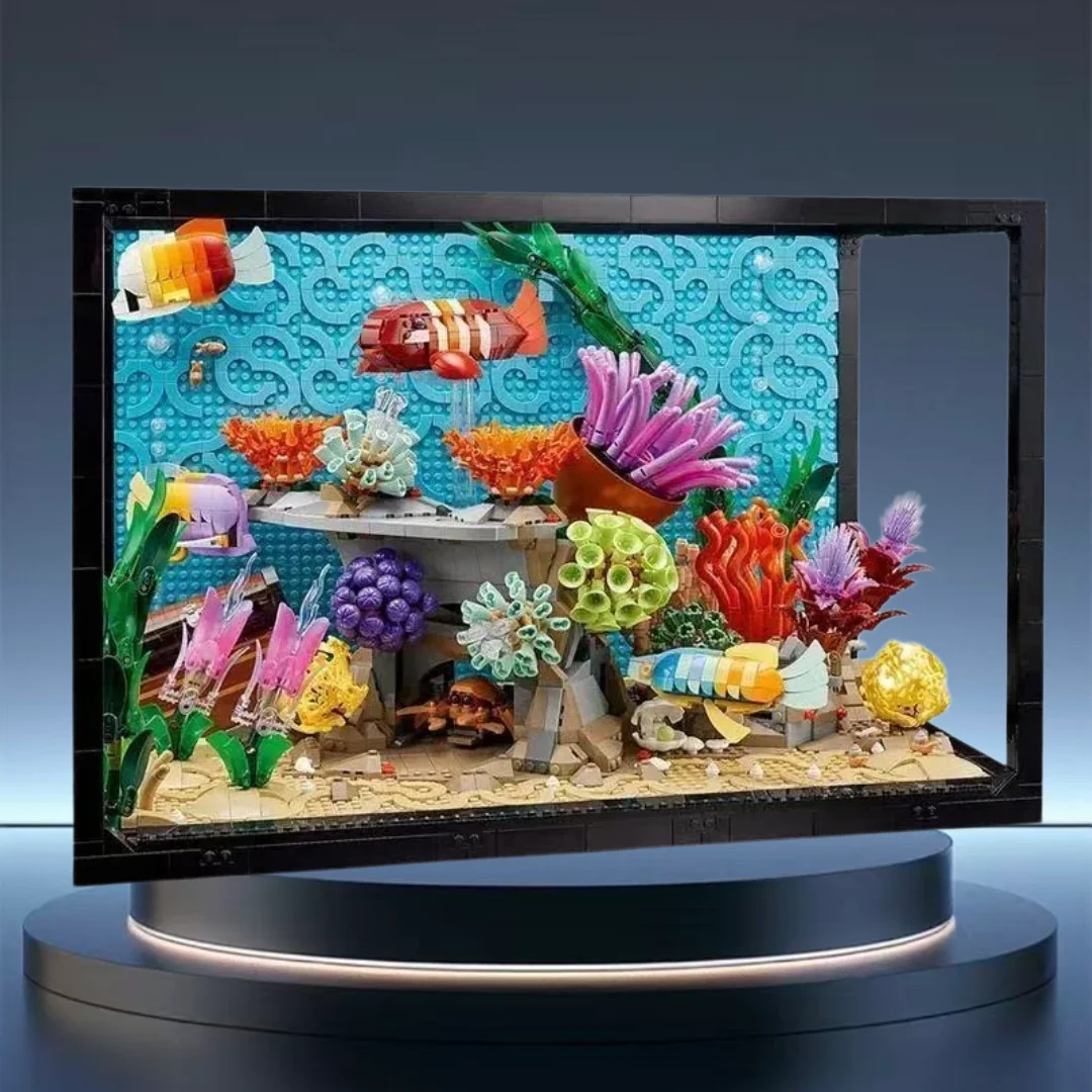 

Новинка 2026 года: Конструктор-аквариум с тропическими рыбками, имитационная модель для сборки, коллекционная сборная игрушка для взрослых, креативный подарок на праздник