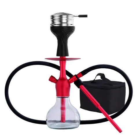 Tubo doble de aleación de aluminio acrílico de alta calidad, pipa para Shisha, 2 mangueras, Narguile, Pipa, Sisha, accesorios para fumar, fiesta y Club