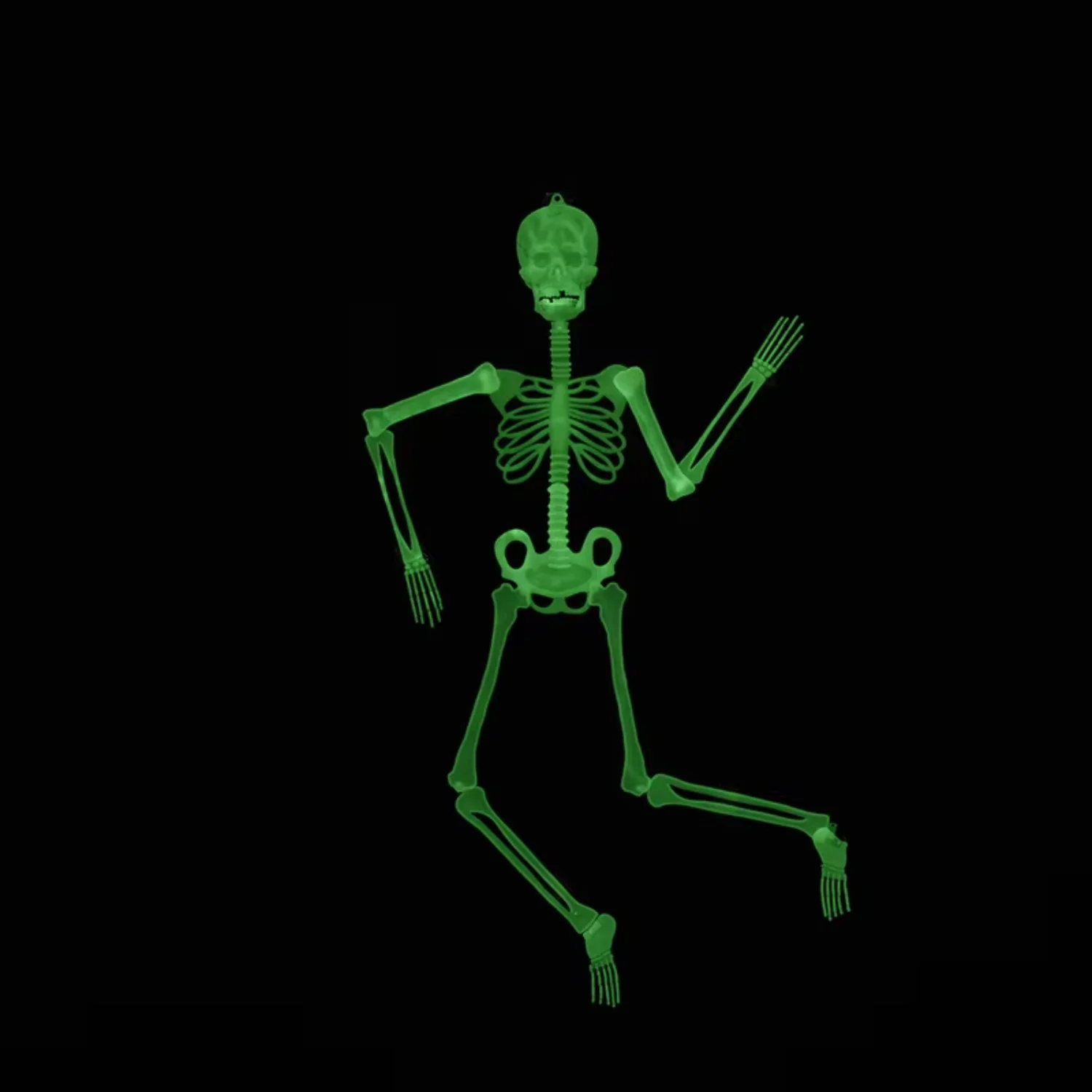 90 cm Realistic Full Body Movable Skeleton Glow in The Dark Halloween Garden Yard Decor Halloween Hanging Luminous Skeleton Love