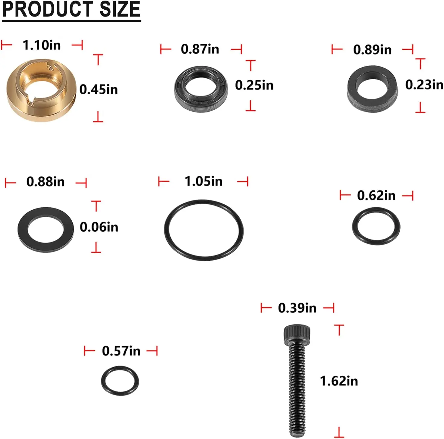 TML 27PCS Pressure Washer Seal Kit Compatible with 190595GS 580752550 580752300 Replaces Briggs & Stratton 190595GS ,190711GS