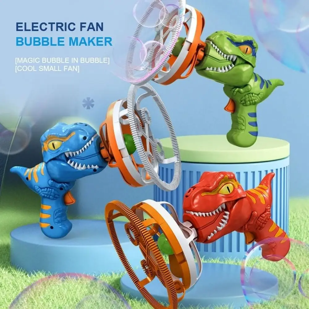 Wentylator Dinozaur Bubble Machine Automatyczna maszyna do baniek Elektryczna zabawna maszyna do robienia baniek Dzieci Bubble Dinosaur Zabawki na zewnątrz Prezenty dla chłopców Dziewczyna