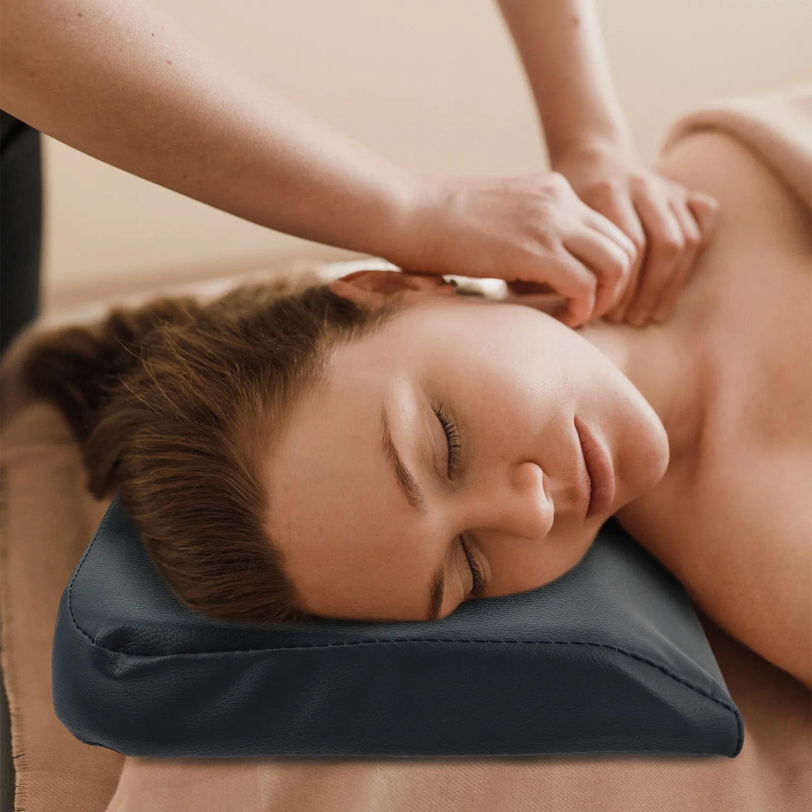 

Комплект из 1 шт. Эластичная подушка-подголовник для массажа лица лежа на животе, комфортная подушка для спа-кресла, массажного стола, косметической кушетки