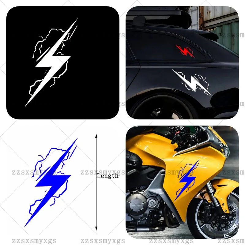 

Lightning Decal cover scratch sticker Fit for car body Bumper Windshield Motorcycle Helmet Trunk Vinyl Decal Car Accessories