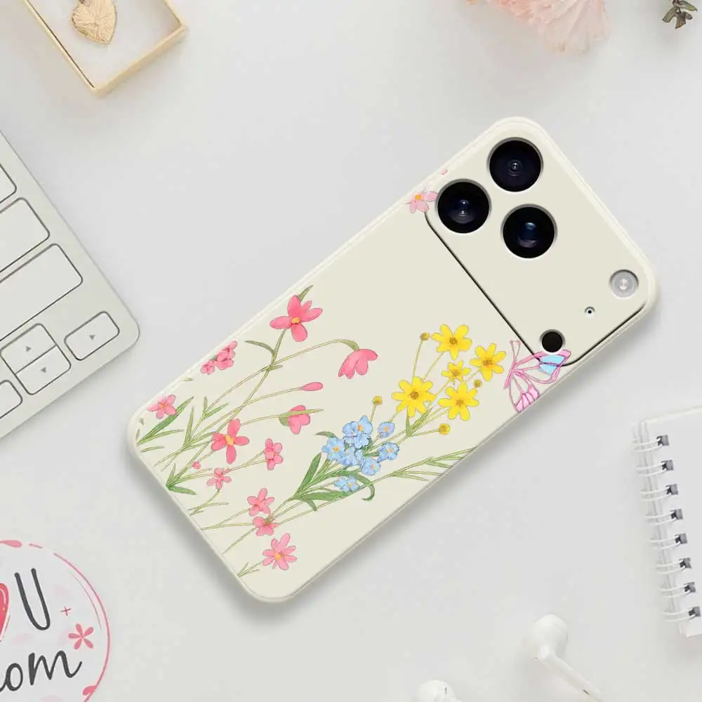 

Fresh Flower Phone Case For iPhone 17 Pro Max 17 Air 16 15 14 13 12 11 Pro Max XS Max 7 8 Plus 16e 16 15 Plus TPU Cover Coque