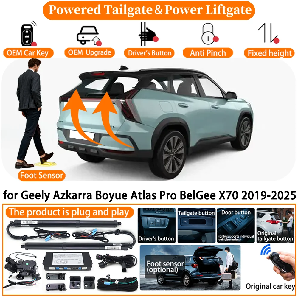 

Powered Tailgate system for Geely Azkarra Boyue Atlas Pro BelGee X70 2019-2025 Automatic Electric Power Tailgate Tail Gate Lift