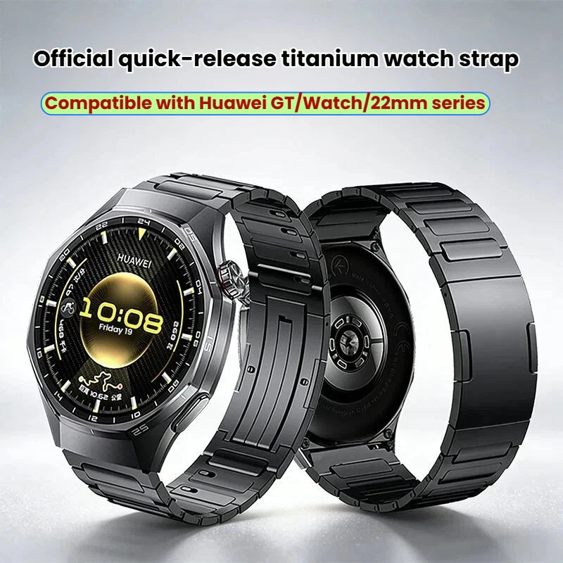 

22mm Titanium Watch Band For Huawei Watch GT6 GT5 Pro 46mm GT4 Ultimate Watch 5 Metal Bracelet Quick Release Replacement Strap