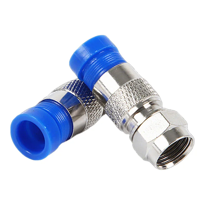 10pcs F-Type RG6 Compression Connectors for Coaxial Cable - Satellite & Cable TV Adapter Kit