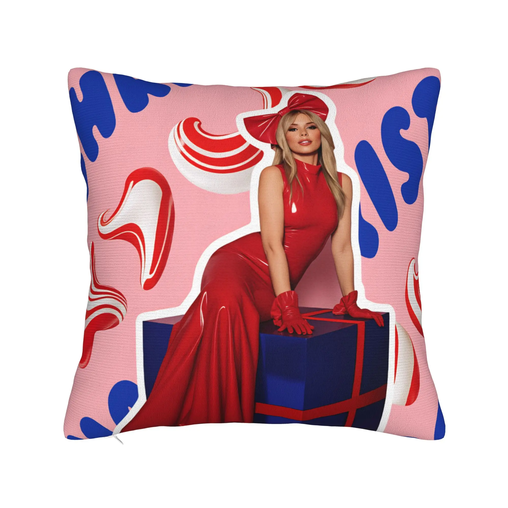 المغني كايلي مينوغ كايلي عيد الميلاد سادات Kawaii كيس وسادة لمكتب سيارة ديكور المنزل غطاء وسادة مريح #1