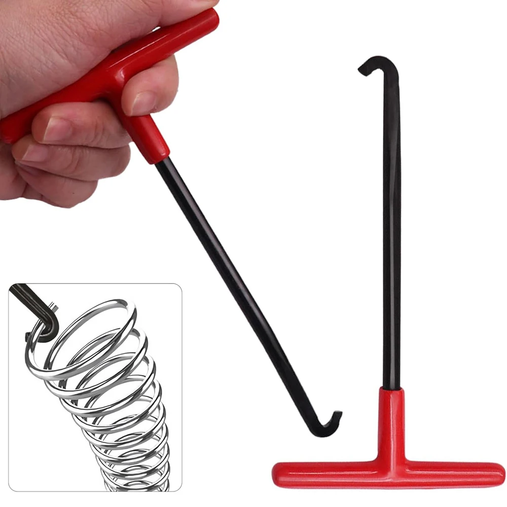 T Handle Exhaust Spring Puller Tool Hook for Motorcycle Dirt Bike Snowmobile Trampoline Spring Removal Tool Universal Mechanic