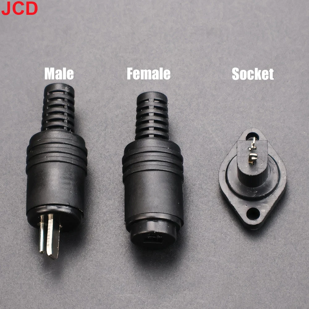 

JCD 5Pieces Black 2 Pin Male Female Socket Speaker HiFi Connector Power Audio Lamp Signal Plug Adapters
