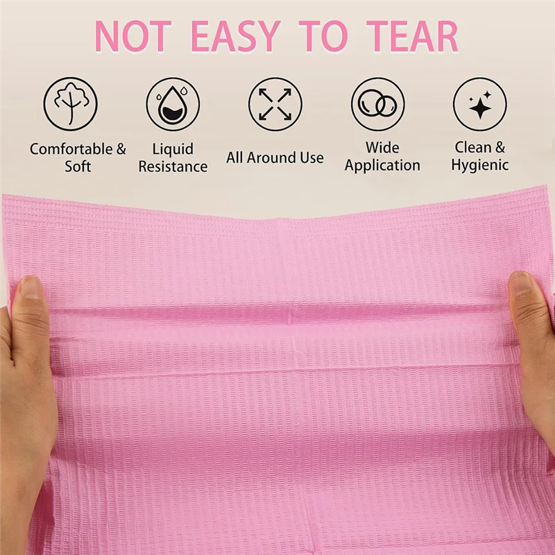 ABRB-منشفة ورقية للأظافر قابلة للطي 125 قطعة من سجادة الأظافر للاستعمال مرة واحدة، ورقة ممارسة أكريليك للطاولة، مجموعة سجادة أظافر باللون الوردي #5