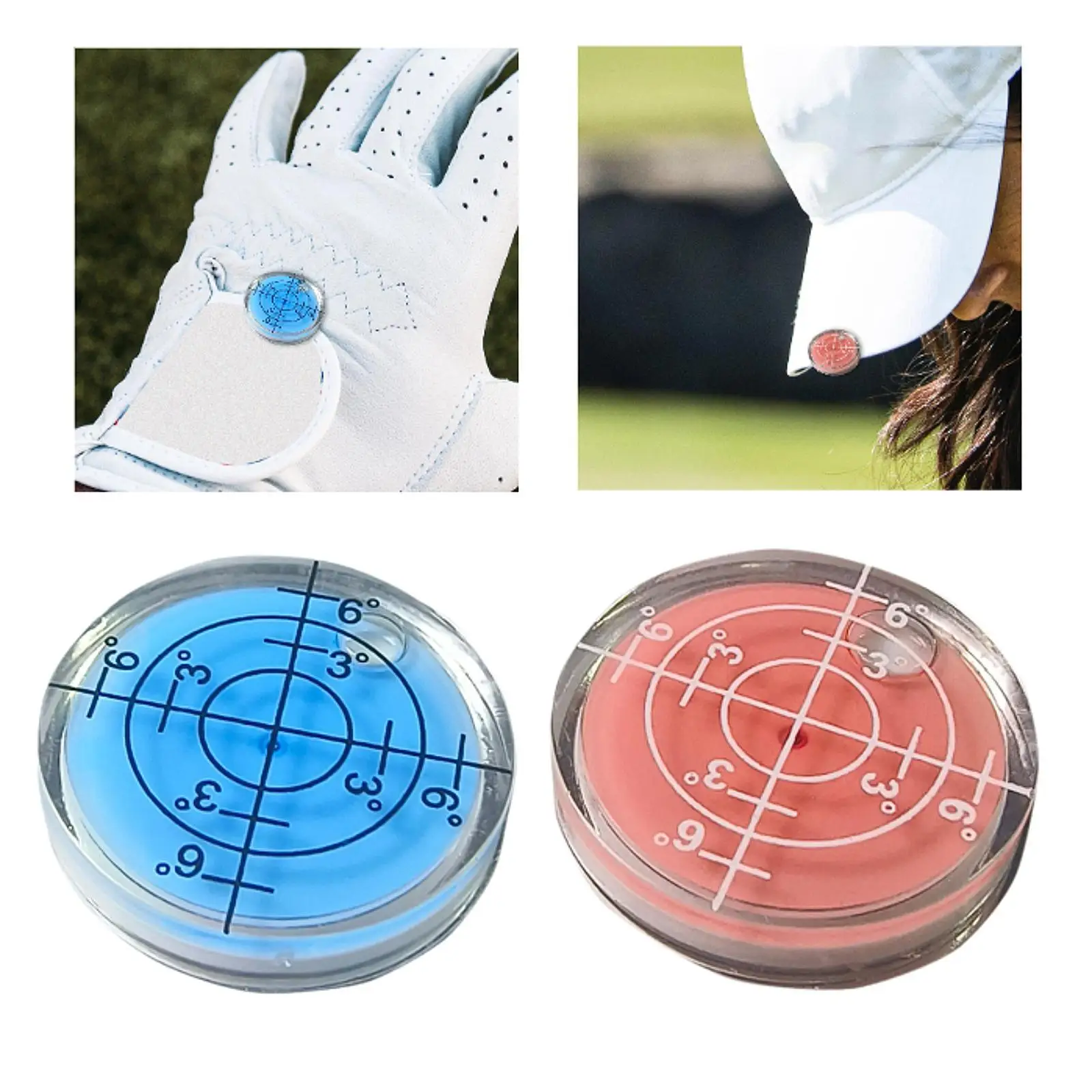 

Golf Putting Aid Round Bubble Level Portable Multifunction Measure