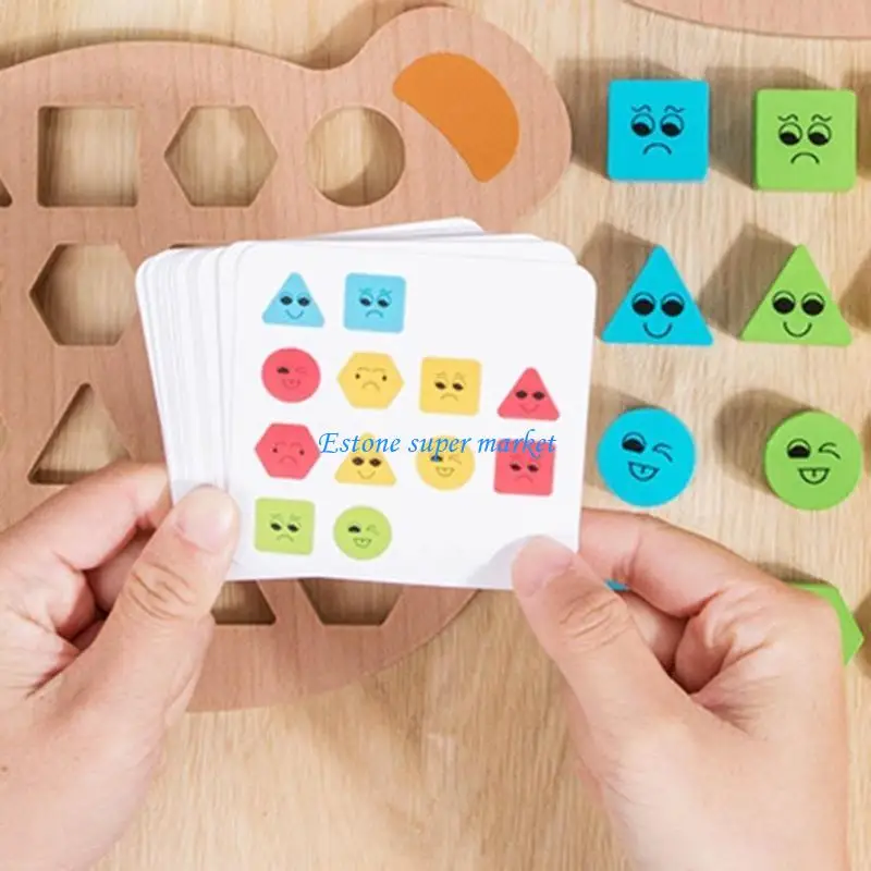 090B การสอนรูปปปริศนารูปร่างสีความรู้ความเข้าใจของเล่นเด็กวัยหัดเดินบอร์ดปีใหม่ของขวัญ