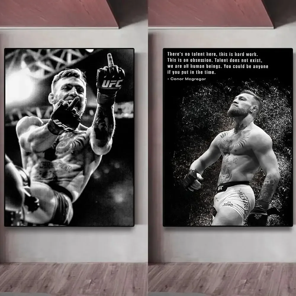 Conor de boxeo inspirador McGregor, póster de Boxers profesional, pintura impresa en lienzo, decoración de pared, arte de pared, decoración de sala