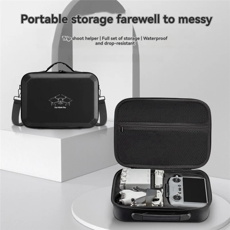 

Solid Suitable For DJI Mini 4 Pro Dedicated Shoulder Bag Drone Accessories Handbag Hard Shell Carrying Box Storage Box
