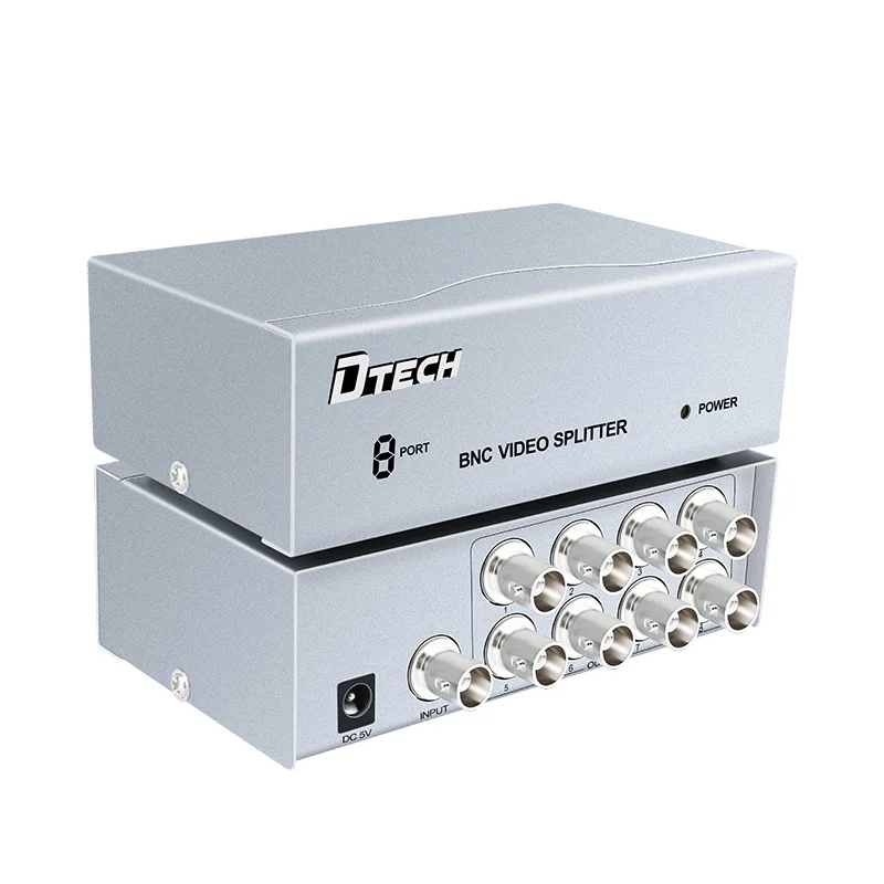 Dtech Factory Price BNC Distributor 1 Input 8 Output BNC SPLITTER 1*8