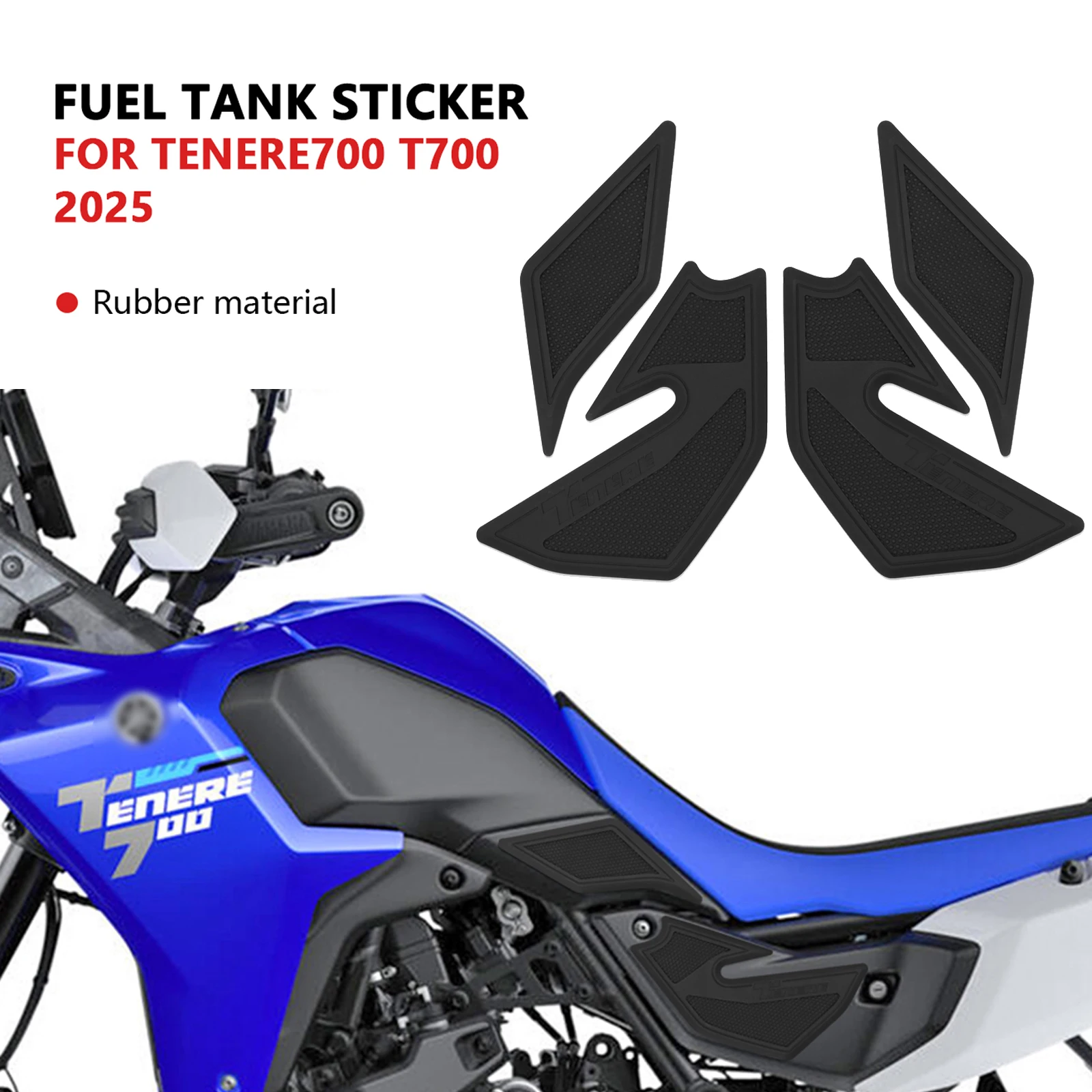 

For Tenere 700 2025 TENERE700 T700 2025 Motorcycle side fuel tank pad Tank Pads Protector Stickers Knee Grip Traction Pad