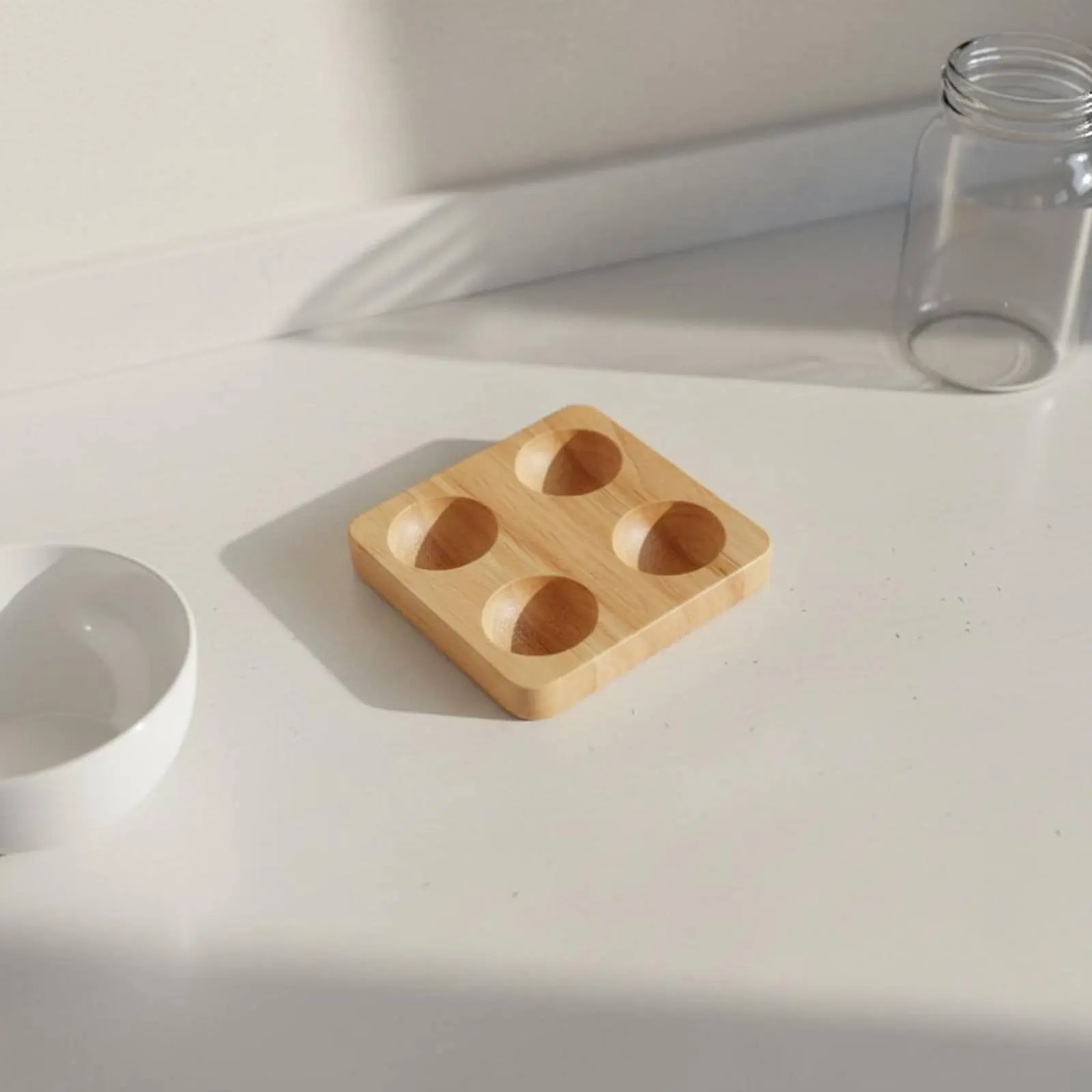 Acacia Wood Ovum Tray Keeps Eggs Secure Acacia Wood Ovum Rack Natural Design Long-Lasting for Kitchen