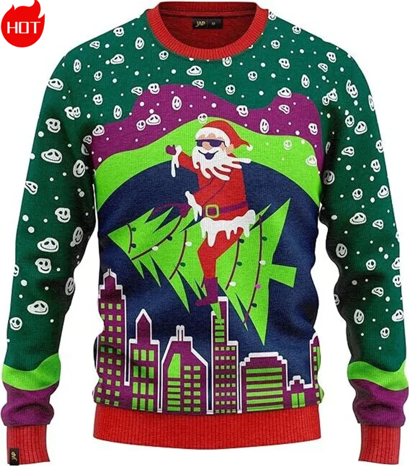 Xmas 3D Printed Sweatshirts Mens Ugly Christmas Sweater Funny Fashion New In Sweaters Ugly Sweaters Christmas Jumper Men Clothes