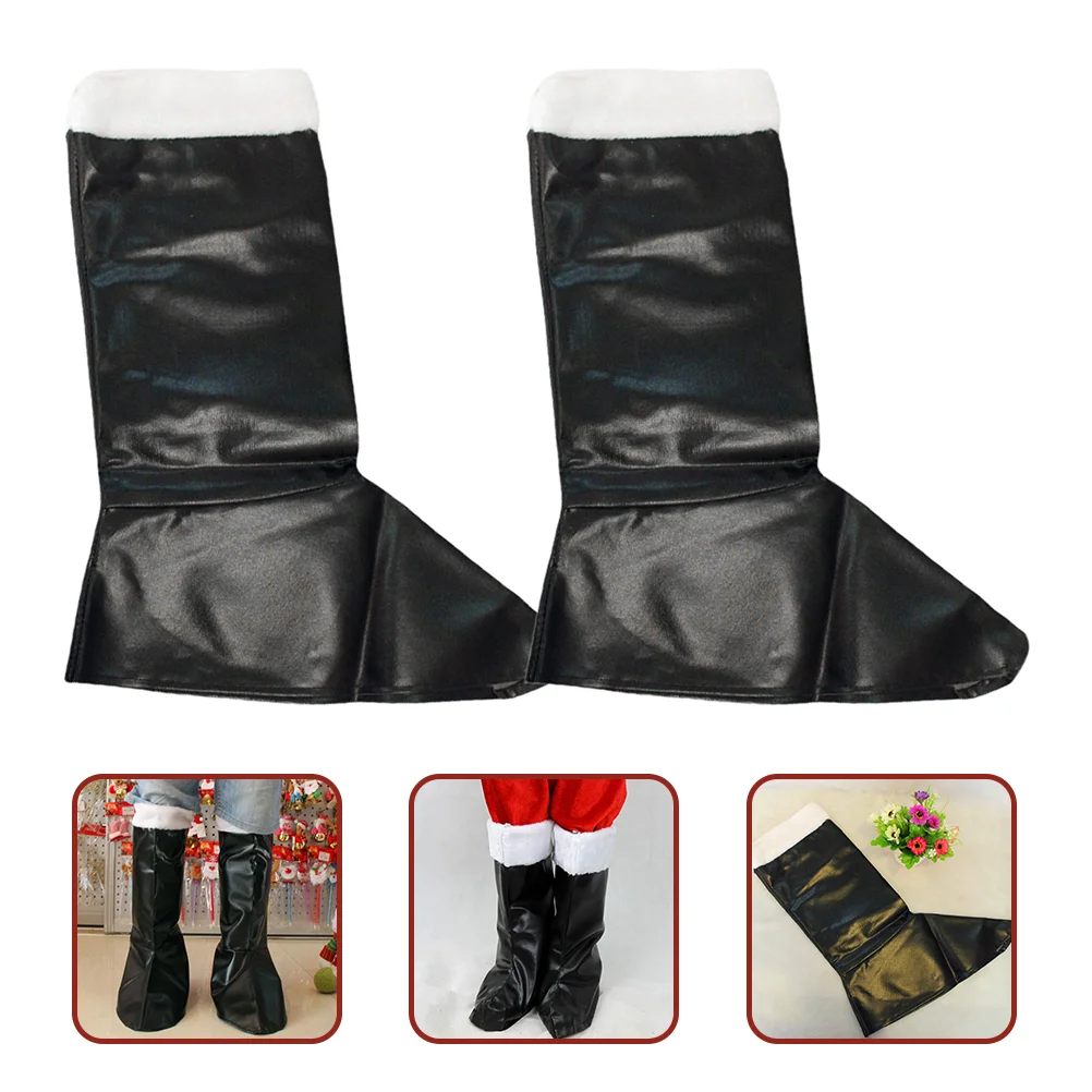 

Christmas Boots Party Decorations Santa Claus Covers Men Costume Supplies Prom Child