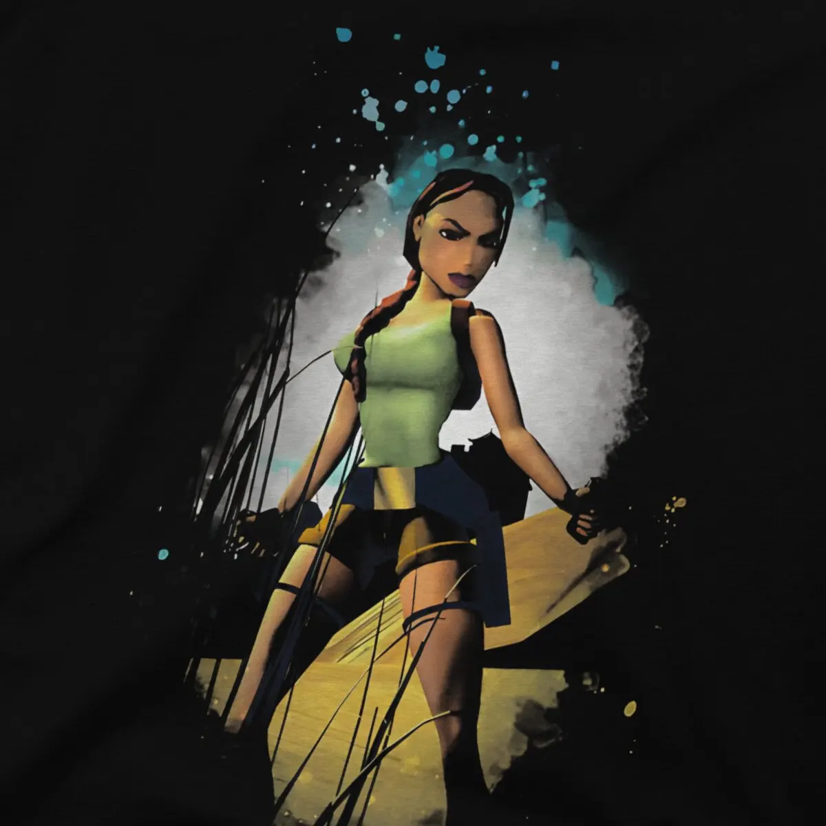 قبر رجالي رايدر تي شيرت قطن ، لارا كروفت ، ملابس كلاسيكية ، لعبة #5