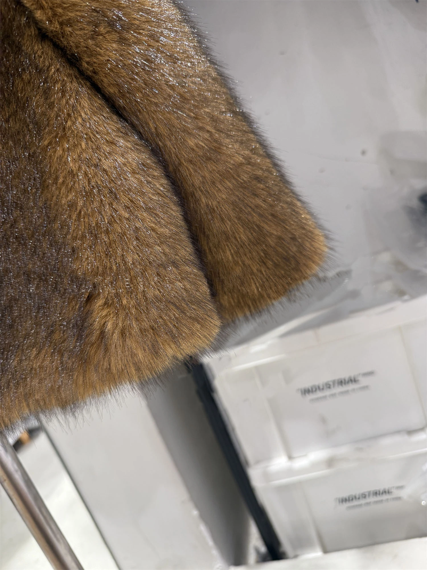 المرأة الخريف الشتاء فو الثعلب الفراء نصف كم رقيق معطف سيدة أنيقة الخامس الرقبة فو الفراء قصيرة فضفاضة أبلى #5