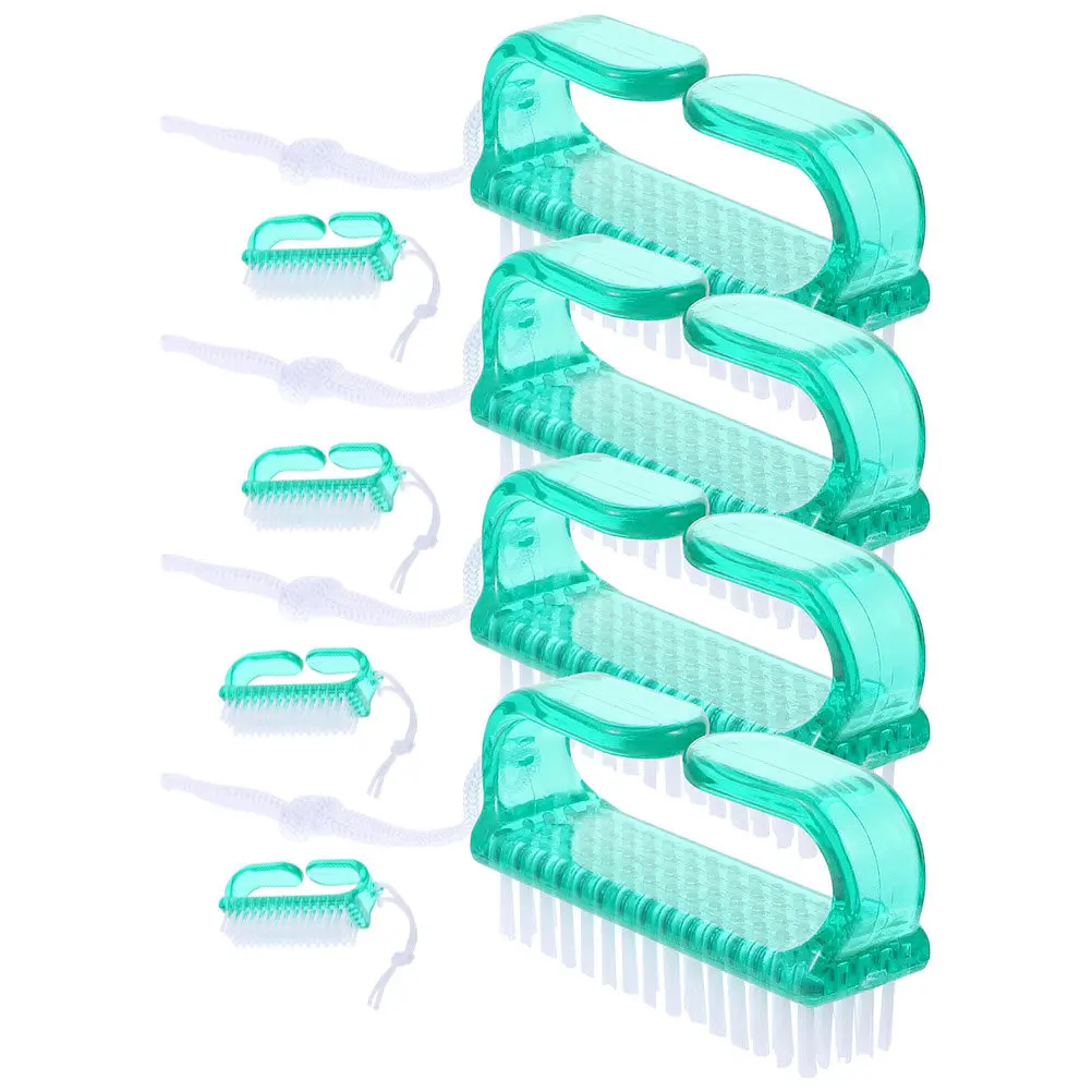 

Набор из 8 многоразовых щеток для чистки ногтей: портативный компактный набор для маникюра и педикюра