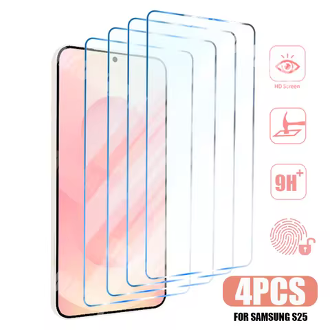 4PCS Screen Protector For Samsung Galaxy S24+ S25+ S23+ S22+ 5G Ultara Plus Tempered Glass For Galaxy S20 S21 FE A15 A12 A54 A34