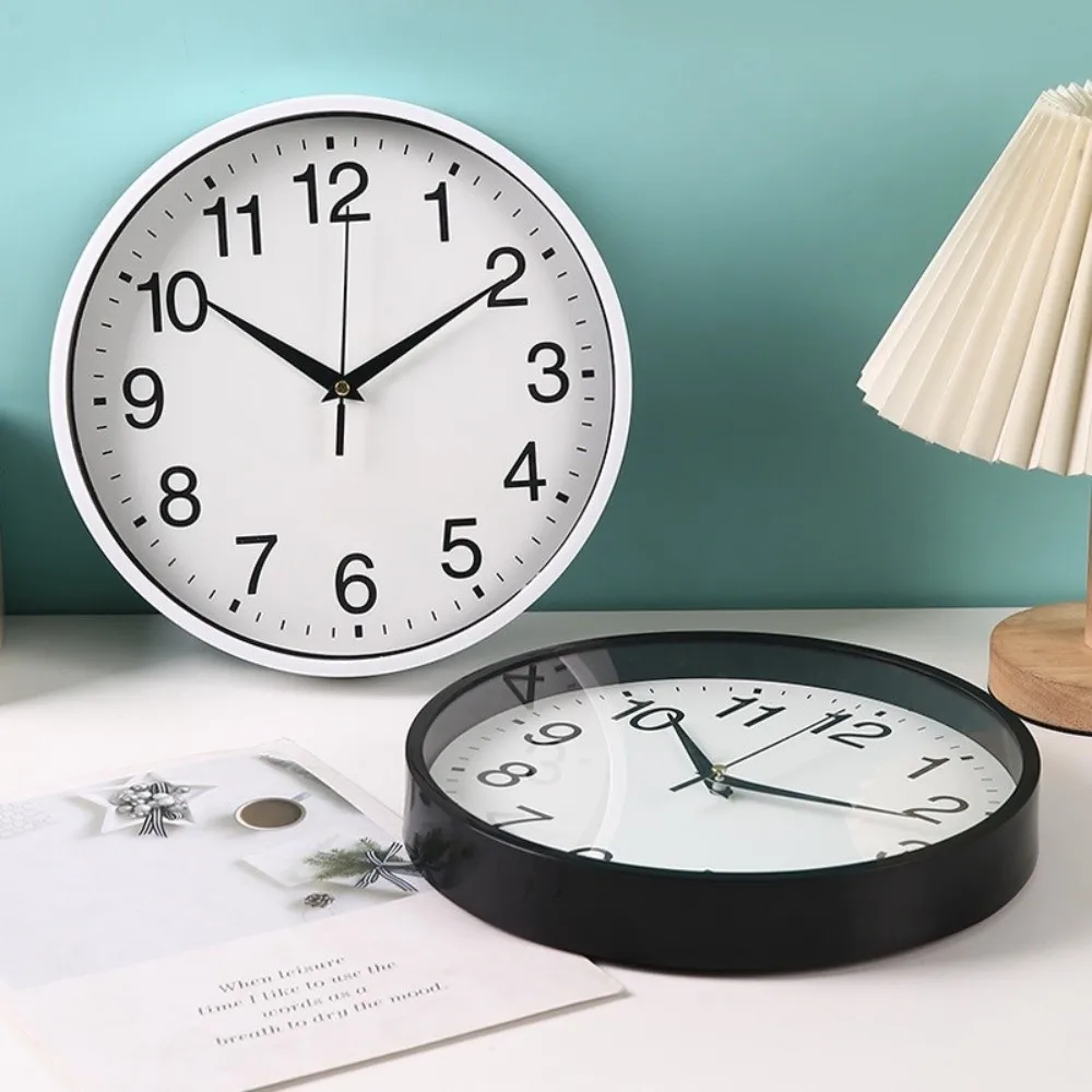 New 8 Inch Round Wall Clocks Easy-to-read Battery Operated Wall Mounted Clock Accurate Numerals Hanging Clock Living Room