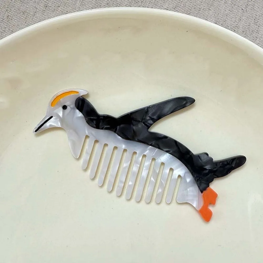 

Portable Birds Acetic Acid Comb Cartoon Animal Acetate Makeup Comb Wide Toothed Hair Accessories Hairdressing Combs Girls