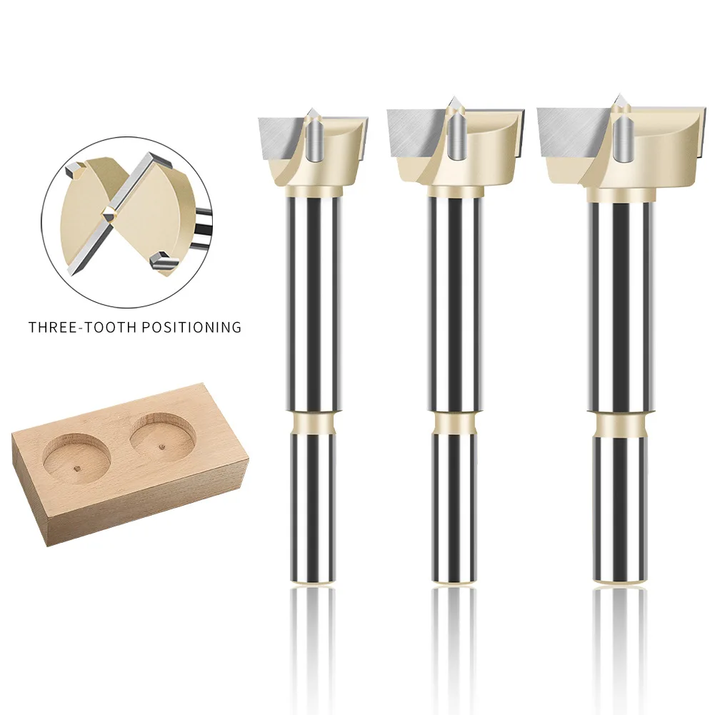 

1PC 15mm-32mm Forstner Tips Drill Bits Woodworking Tools Hole Saw Cutter Hinge Boring Round Shank Carbide Cutter