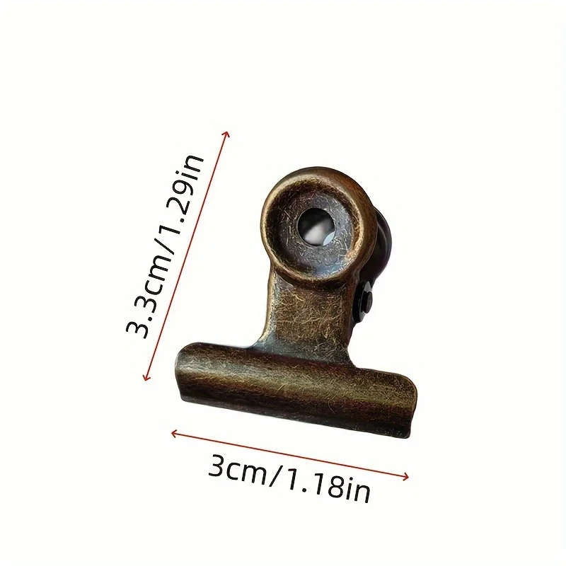 2pcs Vintage Metal Clips Long-tailed Iron Clips Book Clips Colorful Binding Clips Stationery Clips Ticket Clips