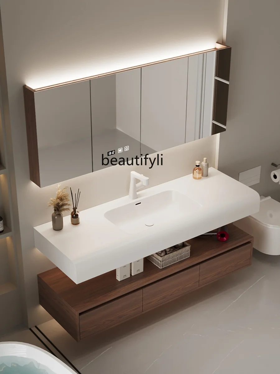 Walnut Bathroom Cabinet New Chinese Keliai Whole Washbin Bathroom Table Ceramic Hand Washing Bathroom Cabinet Combination