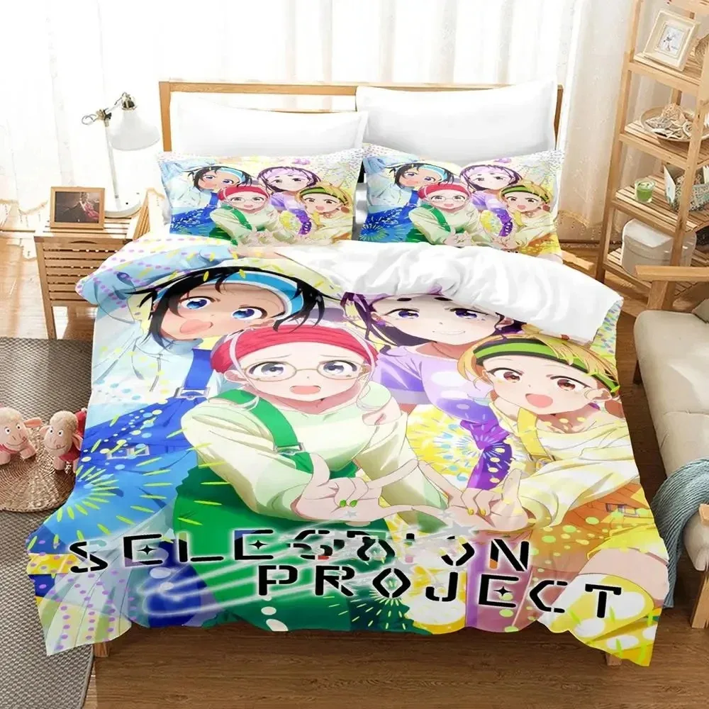 3D Print Anime SELECTION PROJECT Beddengoed Set Dekbedovertrek Bed Set Dekbedovertrek Kussensloop Trooster koning Queen Size Jongens Volwassen