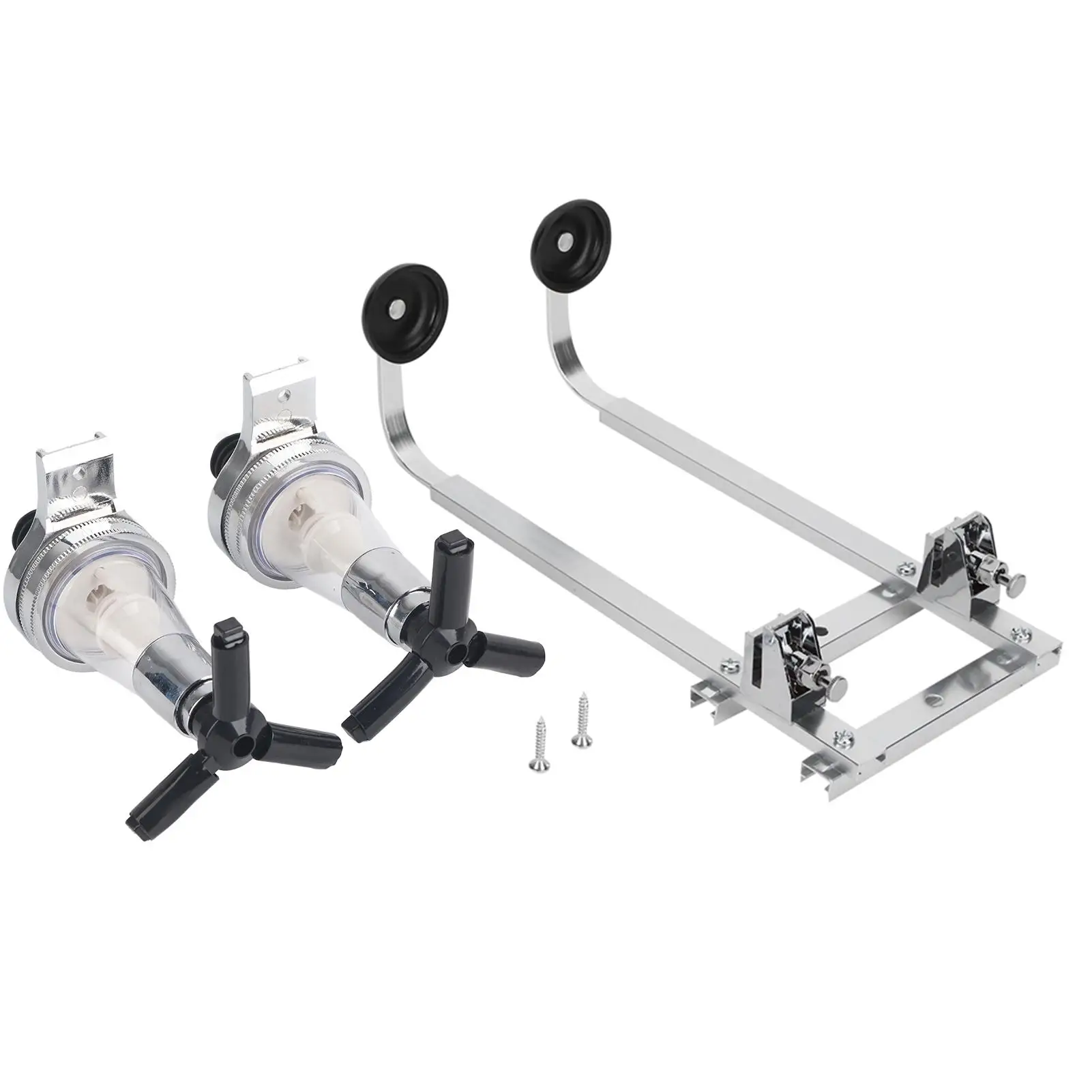 Soporte dispensador de licor de 2 botellas de aleación de aluminio: se adapta a botellas de hasta 1 litro para uso doméstico y en cocina