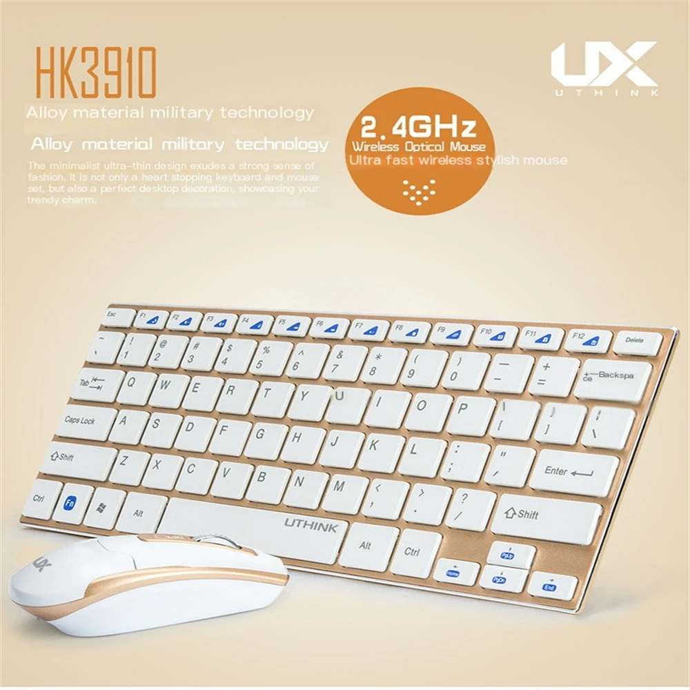 Bluetooth Metal Keyboard and Mouse Kit Fashionable And Ultra-thin Waterproof Ergonomics Tablet Phone Computer System Universal