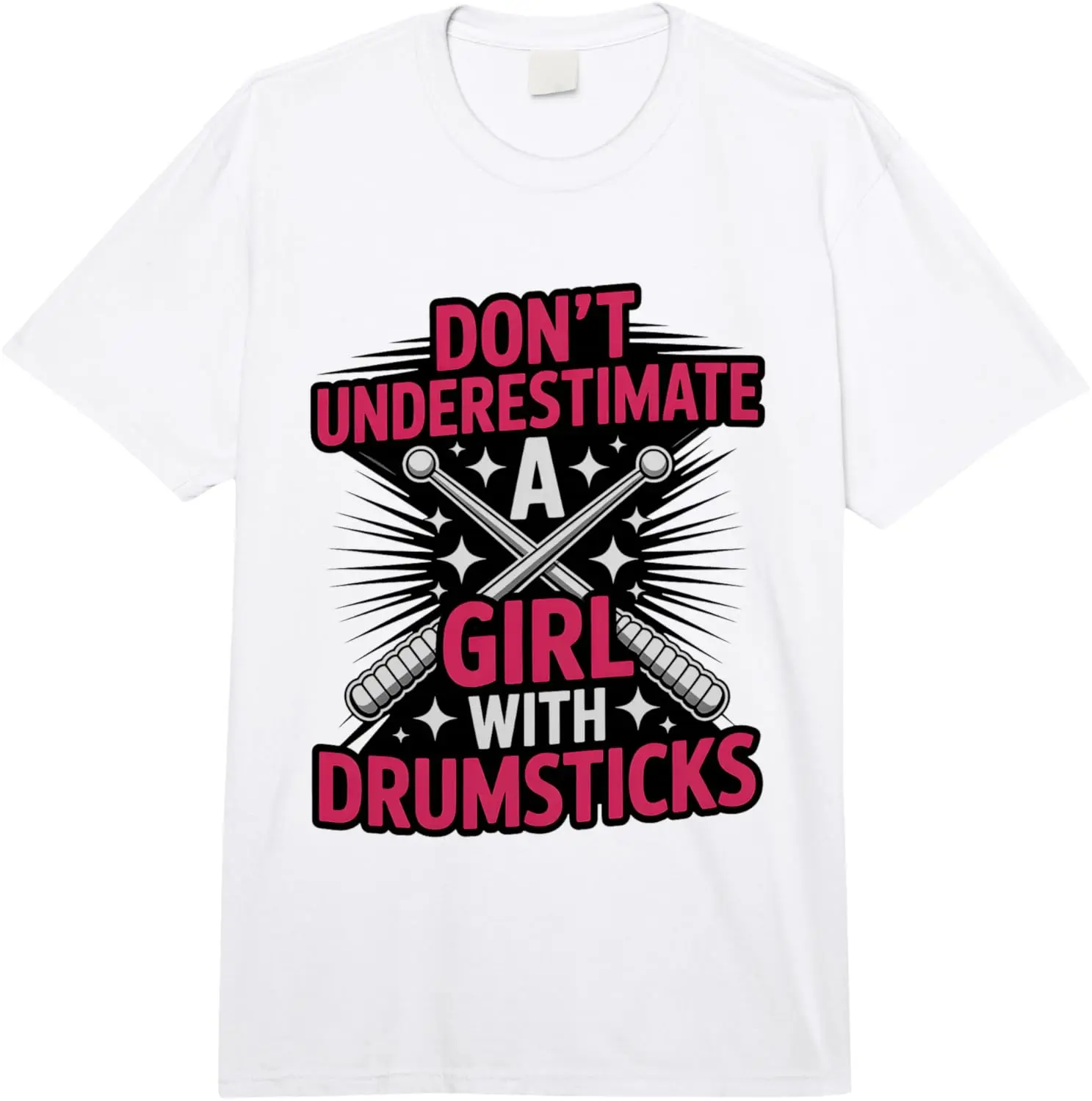 

Don’t Underestimate A Girl with Drumsticks Rock Band Comfort Colors Adult Heavyweight Unisex Fashion Loose Cotton Casual T-Shirt