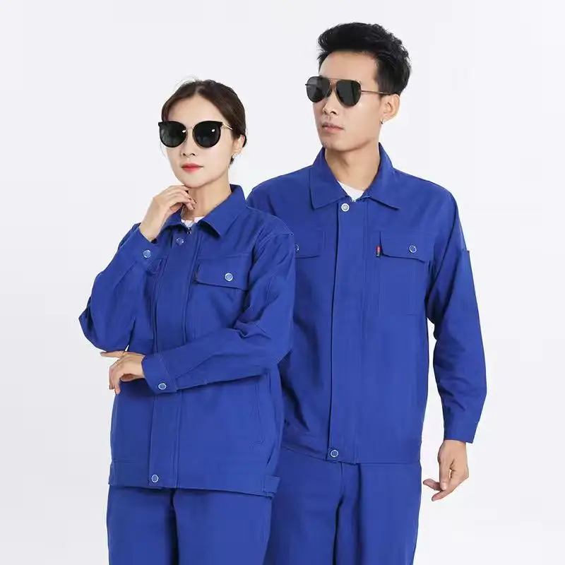 Combinaisons de travail en coton pur Thiened résistantes aux arcs électriques pour hommes et femmes, super épaisses, pour l'automne et l'hiver, pour le soudage