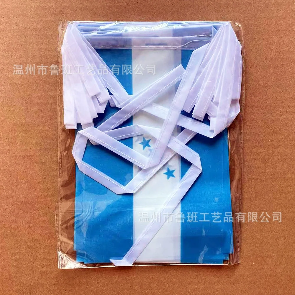 (SKY FLAG ) Honduras bunting flags 14x21cm 20pcs/lot Honduras String flags Pennant Banner for Festival Party decoration