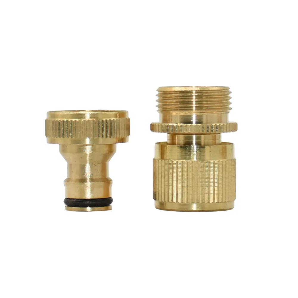 Latão Jardim Mangueira Quick Connector, Sistema De Irrigação Por Gotejamento, Acessórios De Cobre Para Irrigação Ao Ar Livre, Lavagem De Carro, 1/2