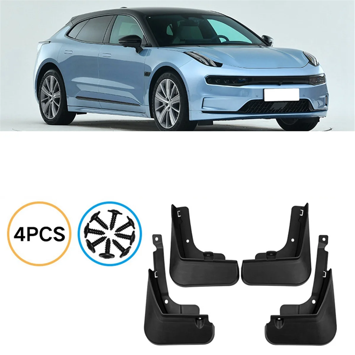 4PCS Car Mudguard Mud Flaps Splash Mud Guard Fender for Zeekr 001 2021-2023 Car Accessories