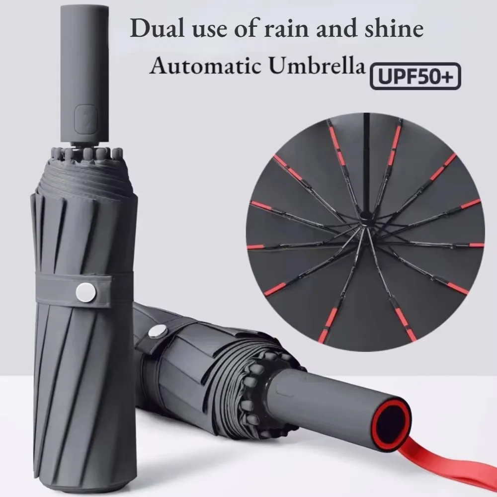 72 Bone Windproof Umbrella Large Rainproof Sun UV Protection Automatic Folding Travel Umbrella Men\'s Rain Umbrellas for Women