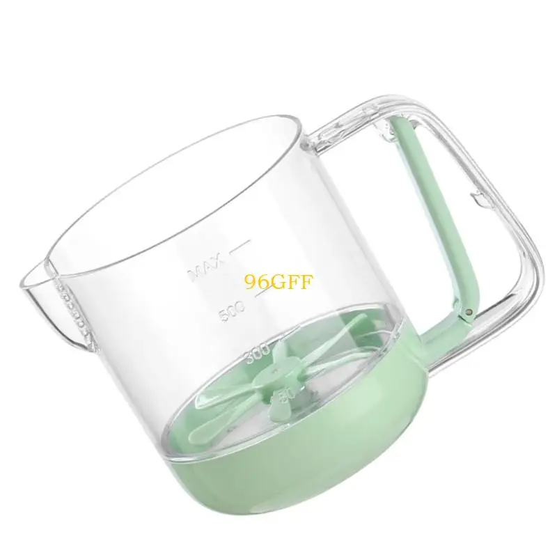 

96GF Heatproof Manual Whisk with Mixing Bowl Accurate Volumes Markings Detachable Component Suitable for Kitchen Tasks