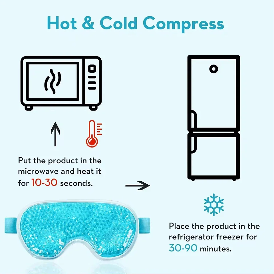 Cold Compress Eye Mask Can Be Reused for Dark Circles Swollen Eyes Relieving Migraines and Eye Fatigue Skincare   JJ3360 - view 6