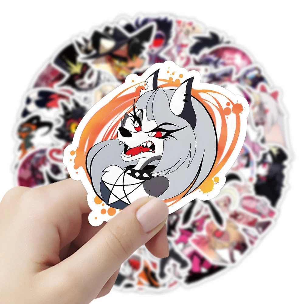 10/30/50/100pcs Cool Anime Cartoon Helluva Boss Stickers valigia telefono Laptop casco Notebook Car Bike Toys adesivo impermeabile