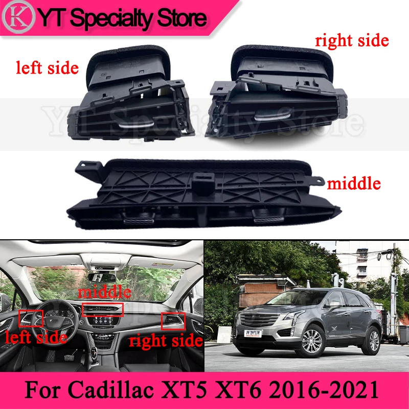 Kamshing 1 piece Dashboard Air Conditioner Outlet For Cadillac XT5 XT6 2016-2021 Air Outlet Air Conditioner Vent A/C Vent