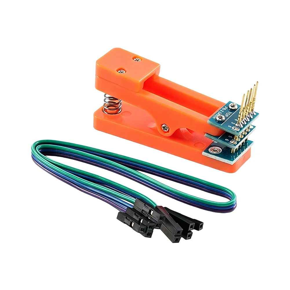 2.54mm Pitch PCB Test Clamp Fixture Orange Spring Pin Probe For Arduino-STM32 Microcontroller Programming And Debugging Tool