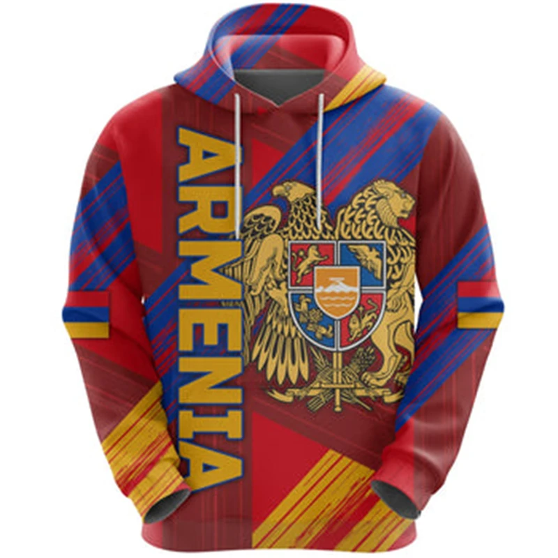 

Armenia Flag 3D Hoodie Men's National Emblem Sweatshirt Fashion Retro Hoodie Unisex Casual Flag Hoodie Male Pullover Sweatshirt