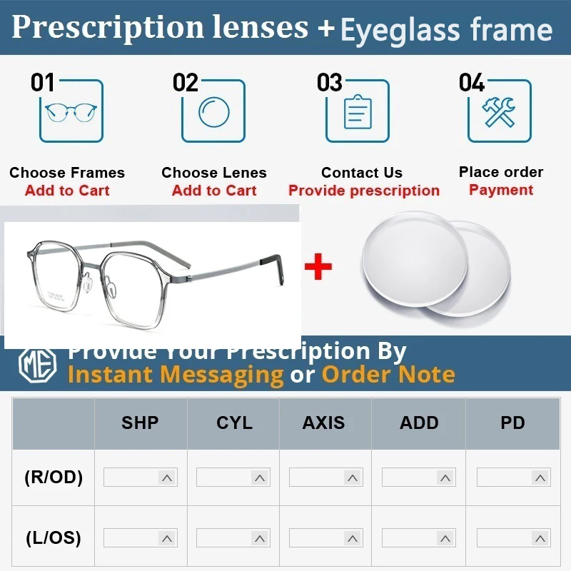 إطار نظارات من خليط معدني مضلع بتصميم رائع لعام 2025 للرجال والنساء لقصر النظر البصري وطول النظر الشيخوخي ملحق عدسات مرفق نظارات ريترو