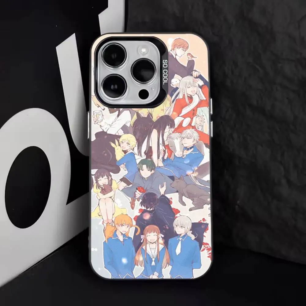 F-Fruits B-Baskets Anime لهاتف iPhone 11,12,13,14,15,16,17,Pro,Max,Plus,E,Air,Mini Phone Case IMD Matte Black #4